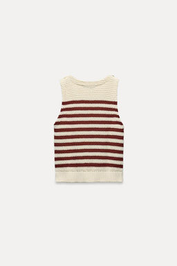 SLEEVELESS KNIT TOP WITH GOLD BUTTONS - Zara фото 6