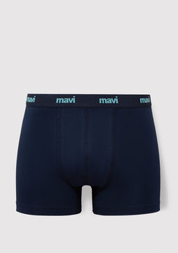 3lu Bask?l? Lacivert Boxer Seti - Mavi фото 4