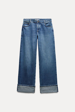 Z1975 SELVEDGE LOOSE WIDE-LEG MID-WAIST JEANS - Zara фото 14