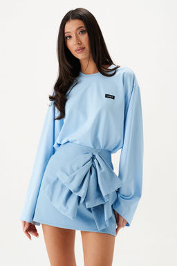 Юбка Annete А1427 А-силуэт деним мини  фото 3