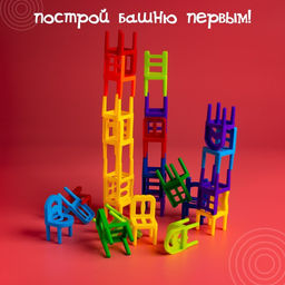 Настольная игра На 4 ногах, большая версия, 70 стульев - Лас играс kids фото 4