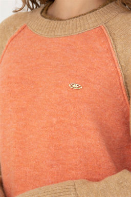 U. S. Polo Assn Женский свитер лососевого цвета с круглым вырезом - U.s. polo assn фото 7