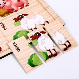 Пазл разрезные картинки Животные фермы - Лесная мастерская фото 10