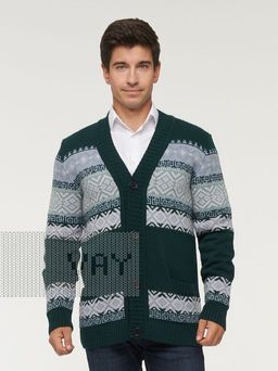 Жакет мужской 222-11039. 245/10054/31/01/18-5610/66/03 деним/белый/зимнее утро/аквамарин/сталь - Vay фото 3