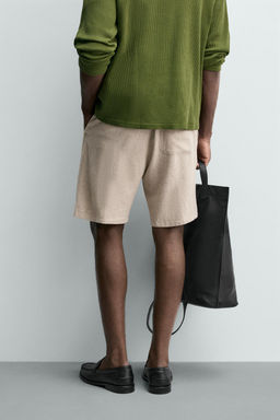 BERMUDA RELAXED FIT VISCOSA - LINO / Beige claro - Zara фото 3