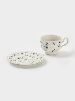 Чайная пара «Тюльпан», 2 предмета: блюдце 15.5×2 см, чашка 235 мл, 12×9×7.5 см, керамика, белая