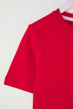 K?rm?z? Unisex %100 Pamuk Basic K?sa Kol Orme T-Shirt TKDSS25TS00006 - Trendyolmilla фото 10