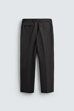 TEXTURED PLEATED TROUSERS - Zara фото 7