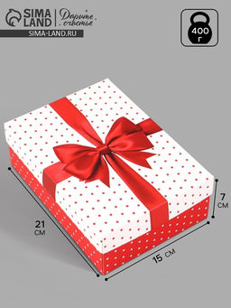 Цена за 2 шт. Коробка подарочная складная «Бант», 21×15×7 см