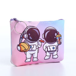 Цена за 2 шт. Кошелёк детский «Космонавты», монетница, на молнии, МИКС