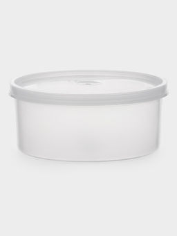 Цена за 5 шт. Контейнер пищевой, 450 мл, с герметичной крышкой, d=12.5 см, h=5.5 см, пластик