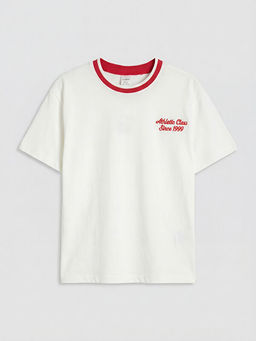 Bisiklet Yaka Nak??l? Erkek ?ocuk Ti??rt