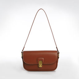 Сумка женская багет TEXTURA на молнии, 21×6×11 см, коричневая