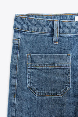 Z1975 HIGH-WAIST JEANS WITH PATCH POCKETS - Zara фото 11