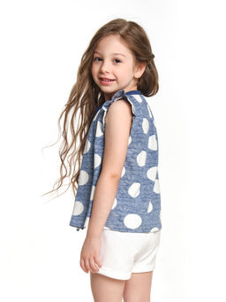 Футболка для девочки UD 1633 горох - Mini maxi фото 2