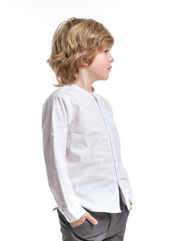 Рубашка голубая для школы на праздник UD 7950 голубой - Mini maxi фото 13