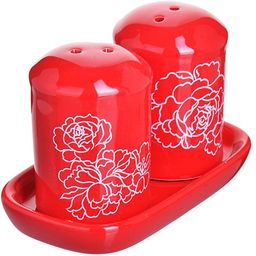 25828 Набор д/специй 3пр 240г Красный Узор LR(х72)