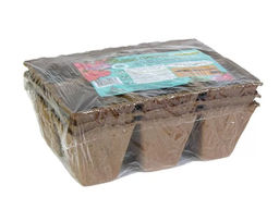 Торфяные горш. Умный огород 90*90мм квадратные18шт (1/12)