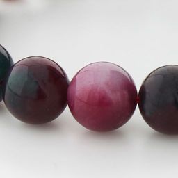 Турмалин бордово-розовый (имитация) 10мм, браслет "Классика" длина 17см