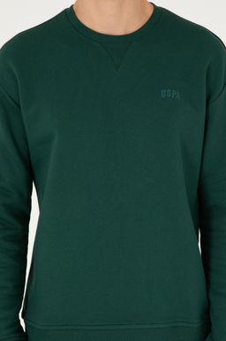 Мужской темно-зеленый базовый свитшот Неожиданная скидка в корзине - U.s. polo assn фото 6