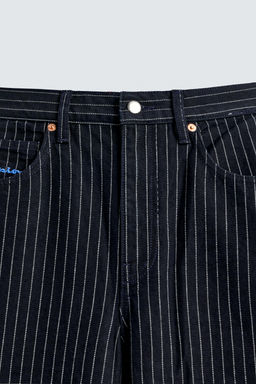 CHAMPION ® X ZARA STRIPED BAGGY FIT JEANS  фото 8