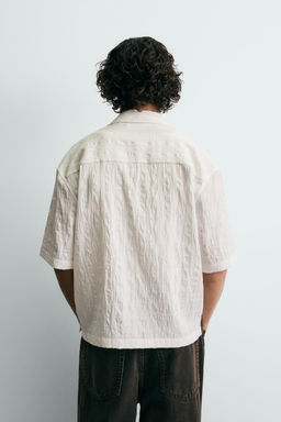 STRIPED TEXTURED FLOWING SHIRT - Zara фото 11