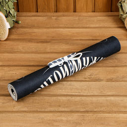 Коврик - лежак для бани и сауны с принтом «Крутой мужик, самый лучший на свете», 150×50 см, полиэфир 70%, шерсть 30%, «Банная забава»