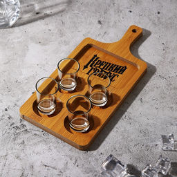 Доска для подачи шотов Крепкий градус, 12.7х26.8 см