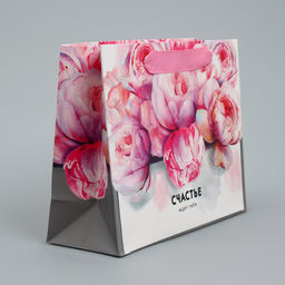 Цена за 2 шт. Пакет подарочный ламинированный, упаковка, Счастье ждёт тебя 22?17.5?8 см