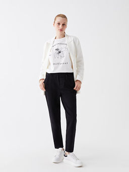 Beli Lastikli Straight Fit Kad?n Jean Pantolon