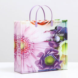 Цена за 10 шт. Пакет «Хризантемы», мягкий пластик, 29×30 см, 100 мкм