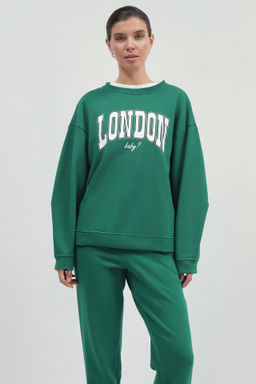 Свитшот с защипами на рукавах и принтом - Mollis фото 2