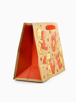 Цена за 3 шт. Пакет подарочный крафтовый «Любовь», MS 18×10×23 см
