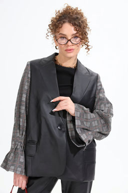 Костюм NIKVA н950-1 чёрный+серая клетка  фото 6