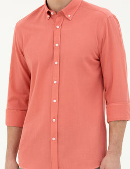 Pembe Slim Fit Uzun Kollu G_mlek