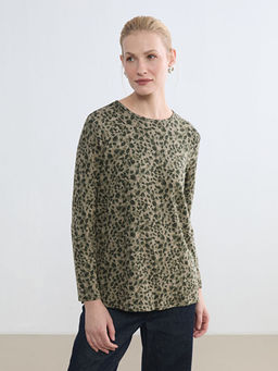 Bisiklet Yaka Desenli Bluz