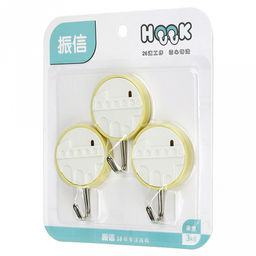 Крючок на липучке "Греция" металлический с пластмассовым основанием, 3 штуки 4,5х6,5х1,8см, в блистере, цвета в ассортименте: бежевый, мятный, сиреневый (Китай)