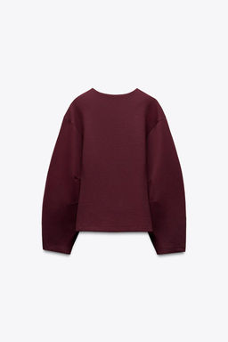 FITTED INTERLOCK SWEATSHIRT - Zara фото 18