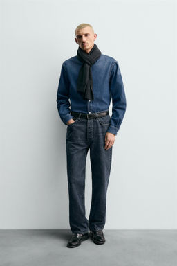 COTTON-CASHMERE DENIM SHIRT