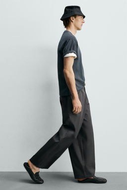 PANTAL?N WIDE  FIT CROPPED / Gris Antracita - Zara фото 7