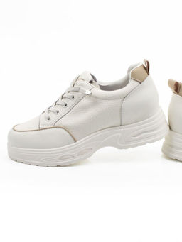 03-A331-5 WHITE Полуботинки спортивные женские (натуральная кожа)