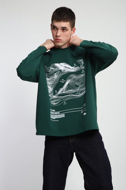 Лонгслив унисекс с принтом Карта ЛГ-01