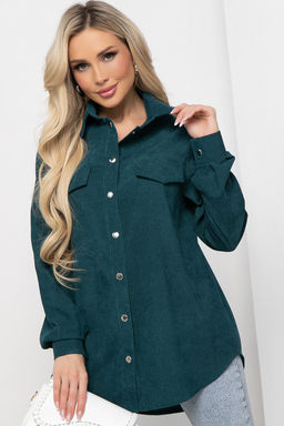 Рубашка Дыхание весны (изумруд) Б8516