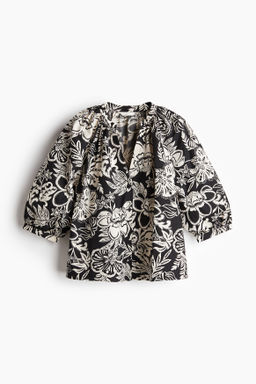 Blusa de popelina con mangas globo - H&m фото 3