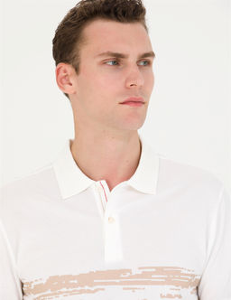 Ekru Slim Fit Polo Yaka Ti__rt - Pierre cardin фото 2