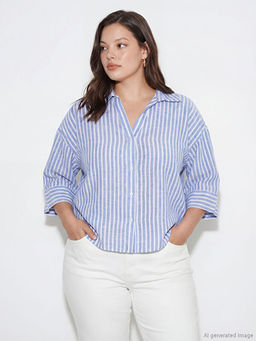 ?izgili Oversize Poplin Kad?n G?mlek