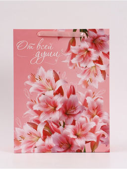 Пакет подарочный «От всей души», 31×40×11.5 см