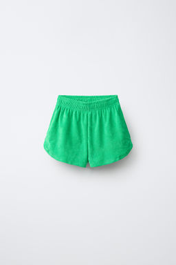 CONJUNTO POLO Y BERMUDA EFECTO TOALLA / Verde