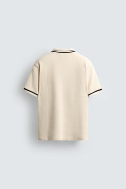 CONTRAST RIBBED POLO SHIRT - Zara фото 7