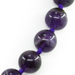 Бусы аметист темный (Бразилия), круглые 14мм, короткие 51см